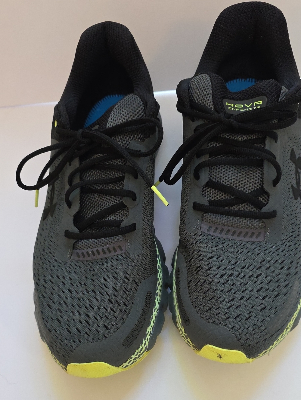 Under Armour Men’s Gray Athletic Shoes with Neon Yellow Accents